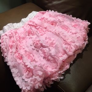 💎Infant Pink Flowered Skirt 18-24 mos